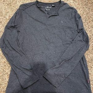 English Laundry long-sleeve charcoal grey shirt - Size Large